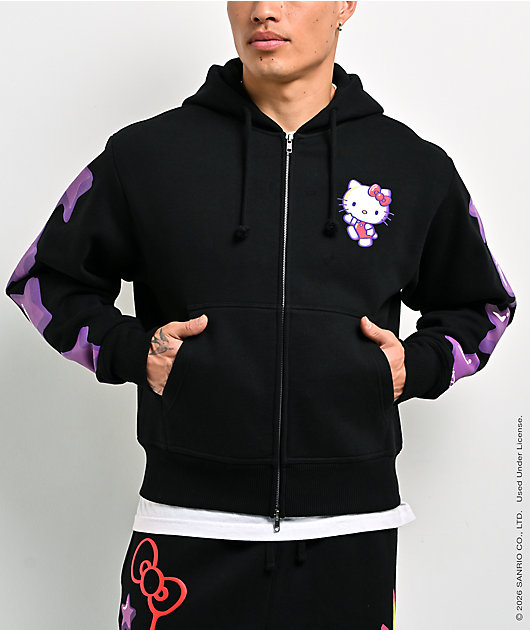 Hello Kitty® and Friends | A.LAB Hello Kitty® Tokyo Skate Black Zip Hoodie