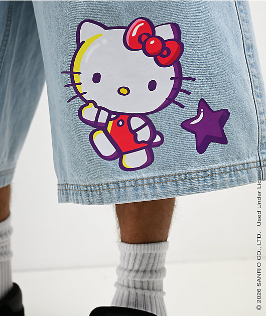Hello Kitty® and Friends | A.LAB Hello Kitty® Tokyo Skate Blue Denim Shorts