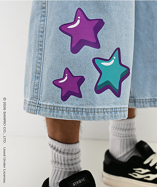 Hello Kitty® and Friends | A.LAB Hello Kitty® Tokyo Skate Blue Denim Shorts