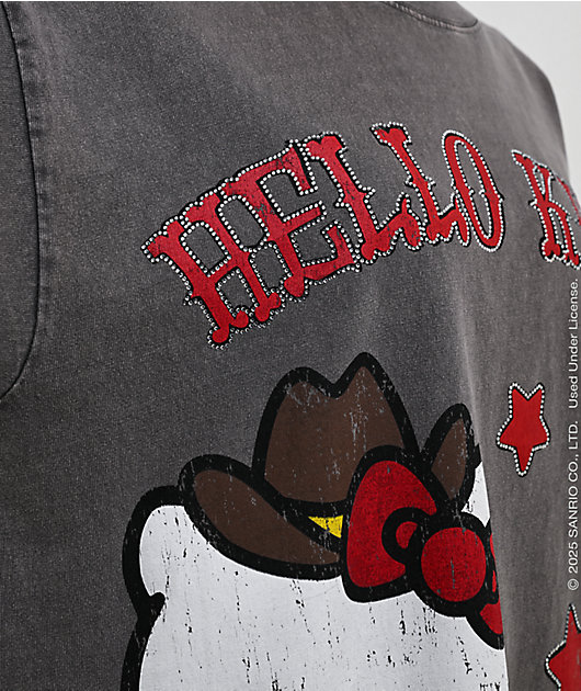 Hello Kitty® and Friends | A.LAB Hello Kitty Cowgirl Vintage Grey T-Shirt
