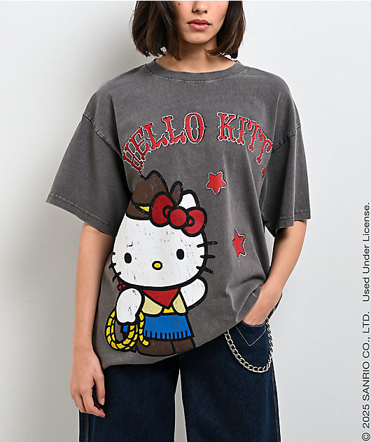 Hello Kitty® and Friends | A.LAB Hello Kitty Cowgirl Vintage Grey T-Shirt
