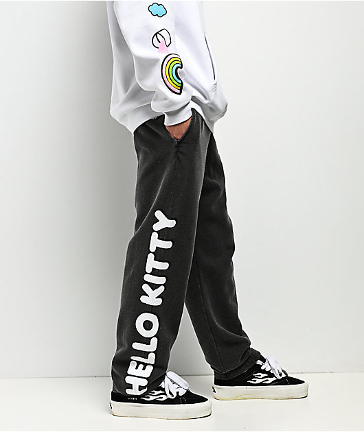 Hello Kitty® and Friends | A.LAB Hello Kitty Over The Rainbow Black Wash Sweatpants