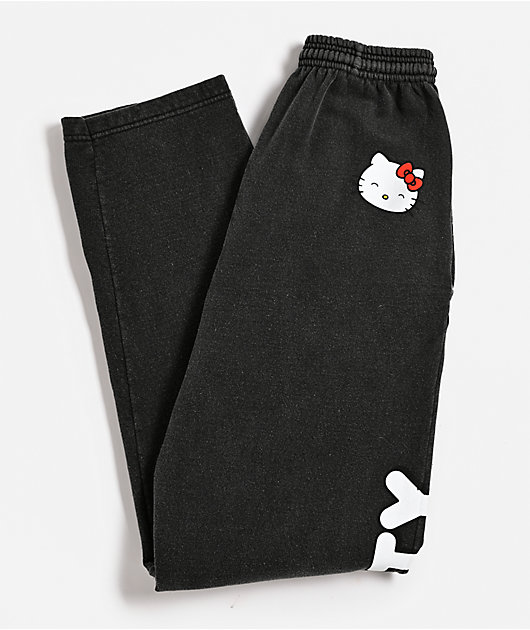 Hello Kitty® and Friends | A.LAB Hello Kitty Over The Rainbow Black Wash Sweatpants