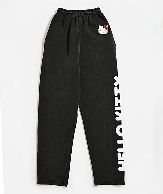 Hello Kitty® and Friends | A.LAB Hello Kitty Over The Rainbow Black Wash Sweatpants