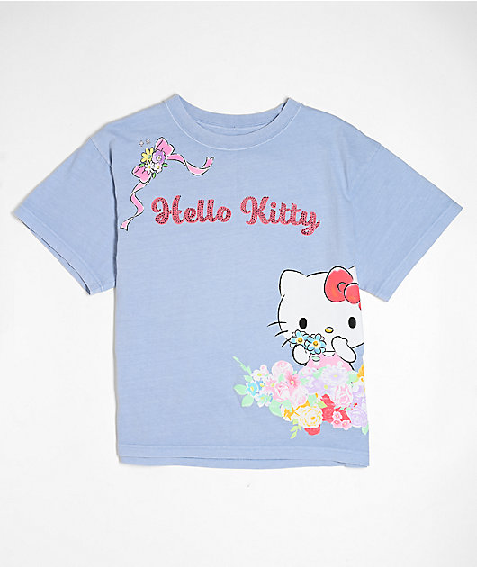 Hello Kitty® and Friends | A.LAB Hello Kitty Pink Ribbon Blue T-Shirt