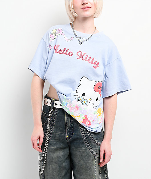 Hello Kitty® and Friends | A.LAB Hello Kitty Pink Ribbon Blue T-Shirt