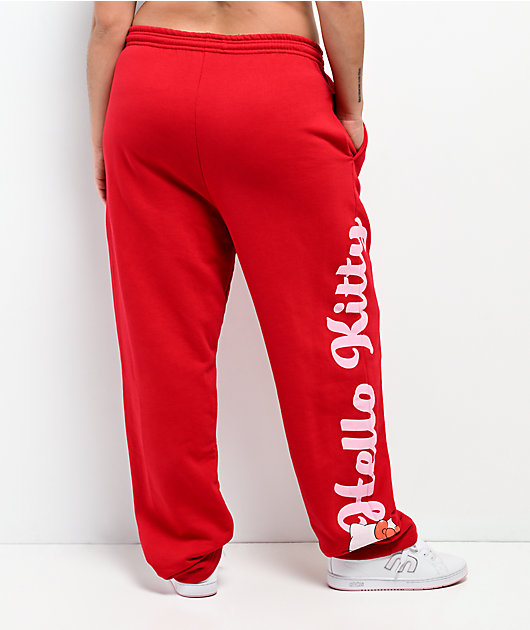 Hello Kitty® and Friends | A.LAB Hello Kitty Pink Ribbon Red Sweatpants
