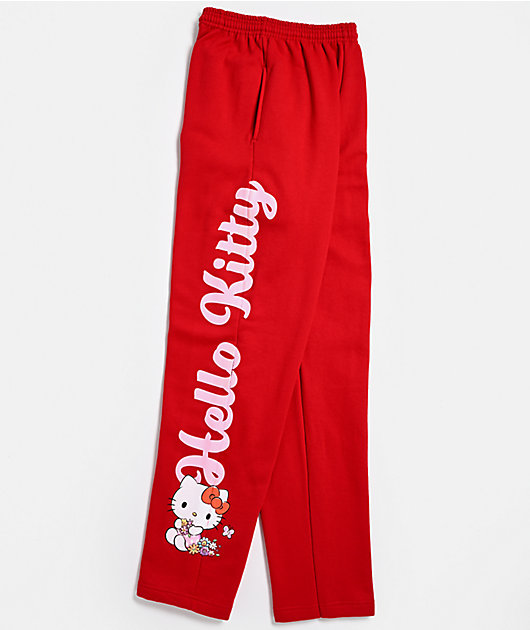 Hello Kitty® and Friends | A.LAB Hello Kitty Pink Ribbon Red Sweatpants
