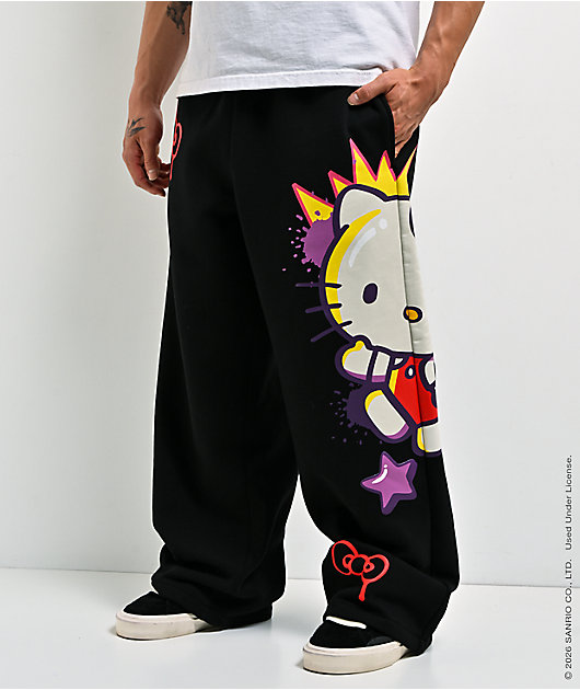 Hello Kitty® and Friends | A.LAB Hello Kitty Tokyo Skate Black Sweatpants