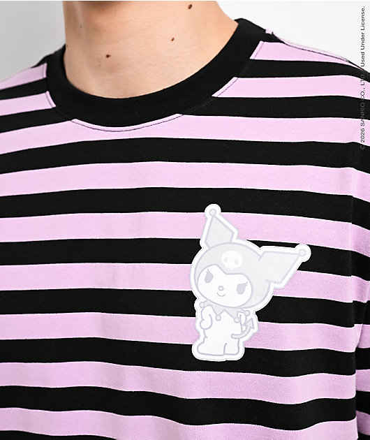 Hello Kitty® and Friends | A.LAB Kuromi™ Cyber Y2K Purple & Black Stripe T-Shirt