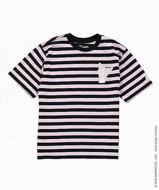 Hello Kitty® and Friends | A.LAB Kuromi™ Cyber Y2K Purple & Black Stripe T-Shirt
