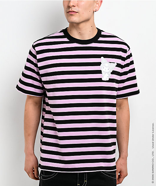 Hello Kitty® and Friends | A.LAB Kuromi™ Cyber Y2K Purple & Black Stripe T-Shirt