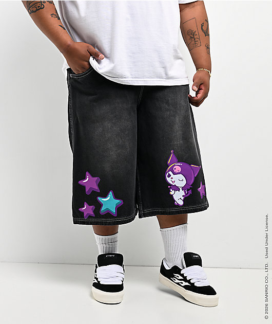 Hello Kitty® and Friends | A.LAB Kuromi™ Tokyo Skate Black Denim Shorts