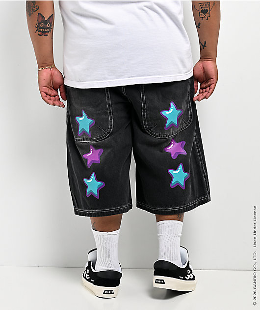 Hello Kitty® and Friends | A.LAB Kuromi™ Tokyo Skate Black Denim Shorts