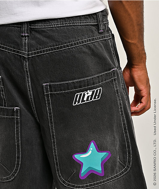 Hello Kitty® and Friends | A.LAB Kuromi™ Tokyo Skate Black Denim Shorts