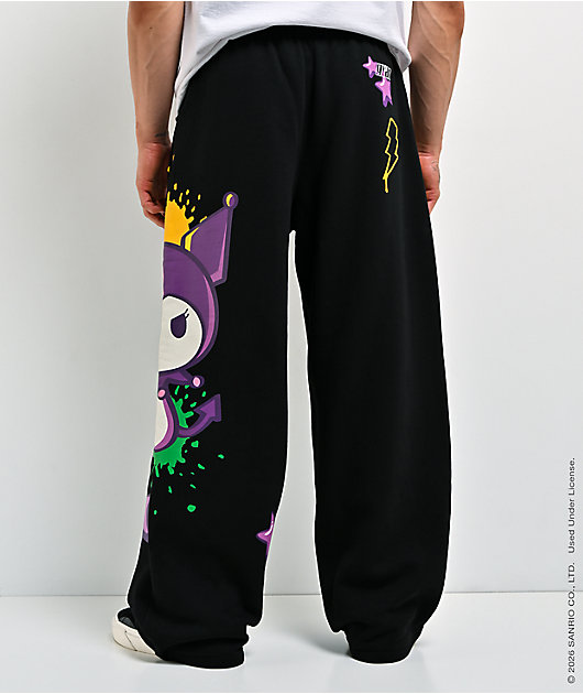 Hello Kitty® and Friends | A.LAB Kuromi™ Tokyo Skate Black Sweatpants