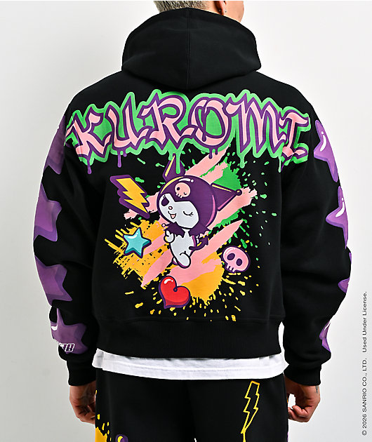 Hello Kitty® and Friends | A.LAB Kuromi™ Tokyo Skate Black Zip Hoodie