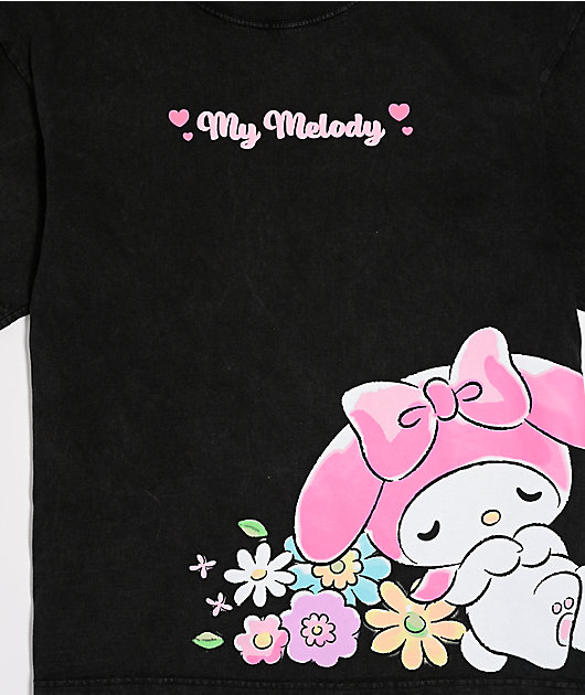 Hello Kitty® and Friends | A.LAB My Melody™ Pink Ribbon Black T-Shirt