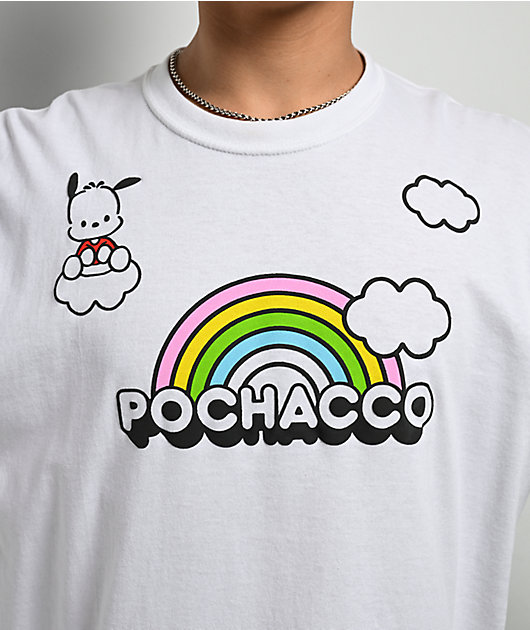 Hello Kitty® and Friends | A.LAB Pochacco™ Over The Rainbow White Long Sleeve T-Shirt
