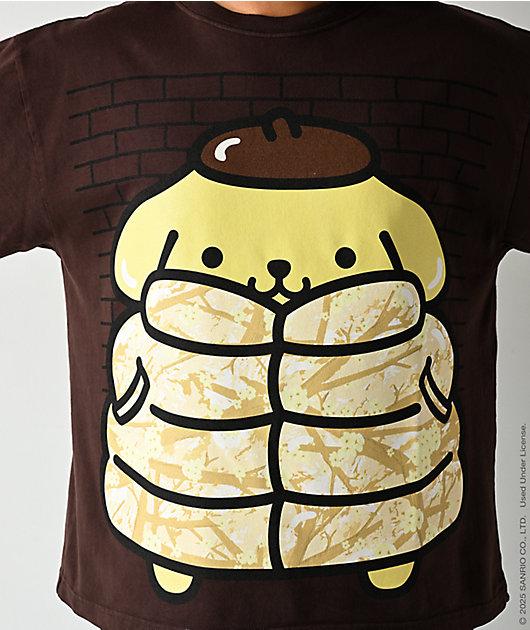Hello Kitty® and Friends | A.LAB Pompompurin™ Camo Puffer Brown T-Shirt