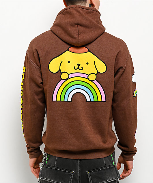 Hello Kitty® and Friends | A.LAB Pompompurin™ Over The Rainbow Brown Hoodie