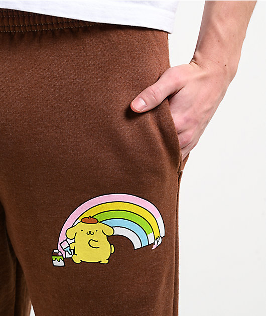 Hello Kitty® and Friends | A.LAB Pompompurin™ Over The Rainbow Brown Sweatpants