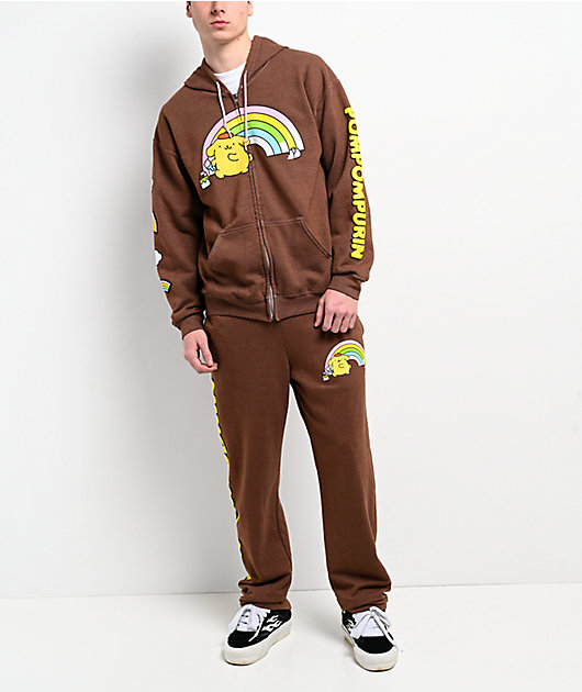 Hello Kitty® and Friends | A.LAB Pompompurin™ Over The Rainbow Brown Sweatpants