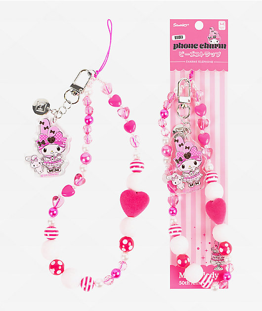 My Melody & Hello Kitty ハワイ ストラップ Hello Kitty & Friends My Melody 20th Anniversary Beaded Wrist