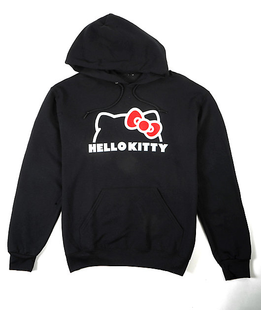 Hello Kitty Stencil Black Hoodie | Zumiez