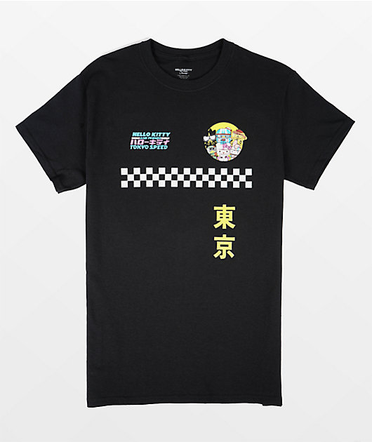 Hello Kitty Tokyo Speed Black T-Shirt