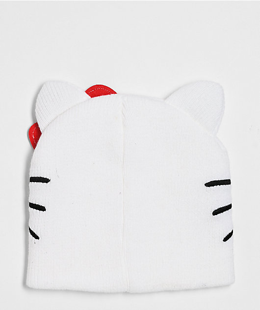 Hello Kitty White Skully Beanie