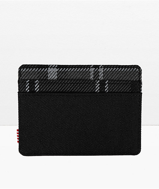 Herschel Supply Co. Charlie RFID Black & Greyscale Plaid Wallet