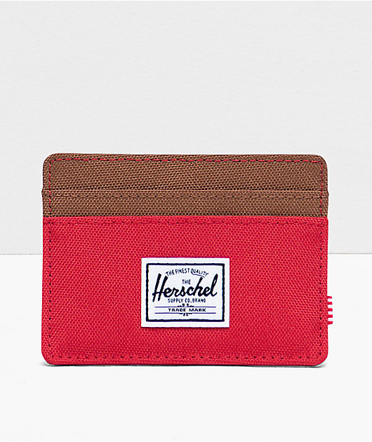 Herschel Supply Charlie cartera roja y marrón