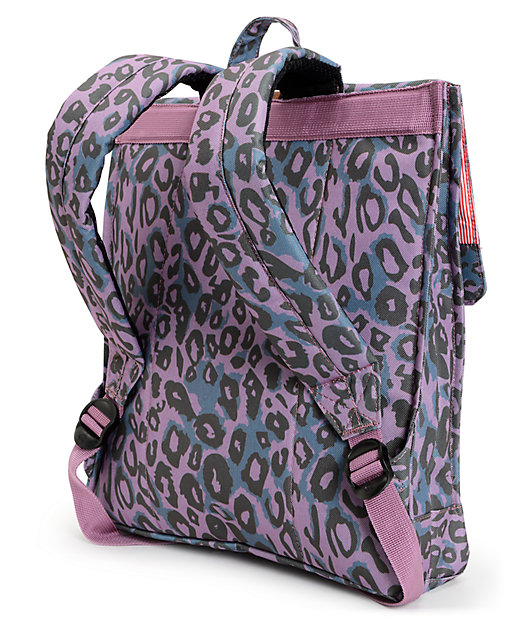 herschel backpack leopard print