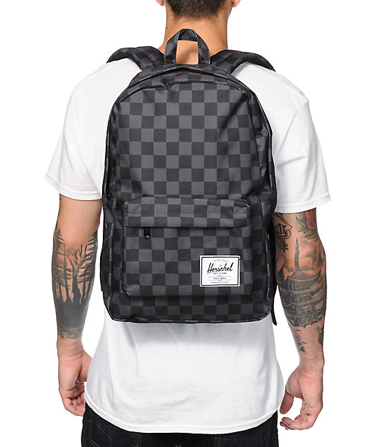 herschel checkered backpack