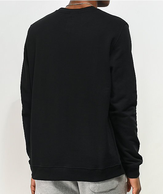 black crew neck sweatshirt