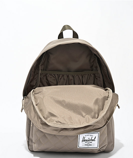 【希少】Herschel Supply Co. ボストンバッグ 白×茶 大容量 Herschel Supply Co. Classic XL Quilted Tan Backpack | Zumiez