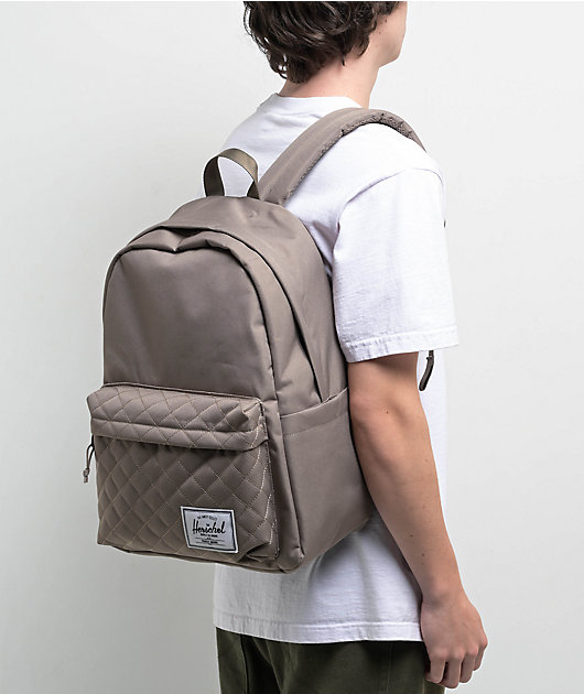 Herschel Supply Classic XL Quilted Tan Backpack Zumiez