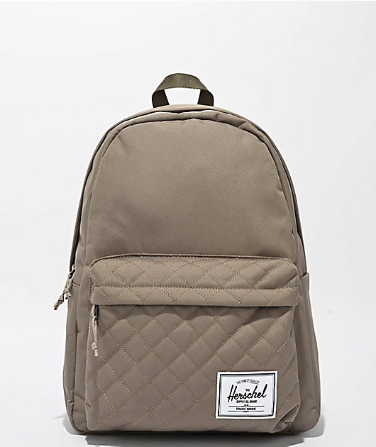 Herschel Supply Classic XL Quilted Tan Backpack Zumiez