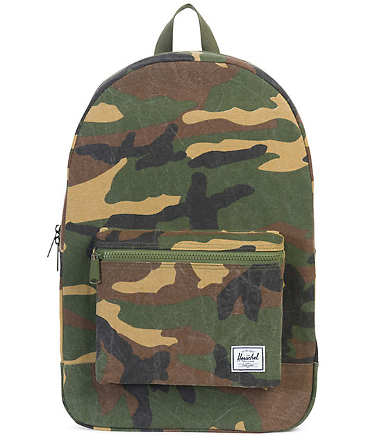 herschel packable daypack camo