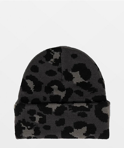 Herschel Supply Co. Elmer Leopard Scribble Black Oyster Beanie