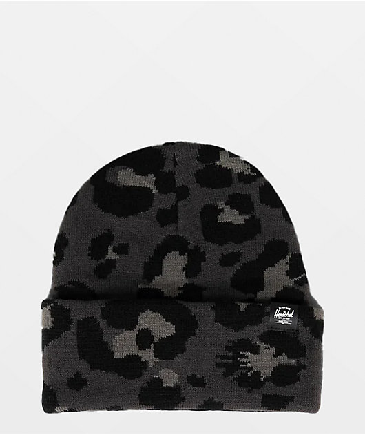 Herschel Supply Co. Elmer Leopard Scribble Black Oyster Beanie