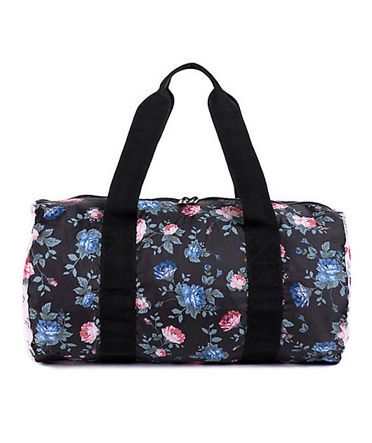 herschel floral duffle bag