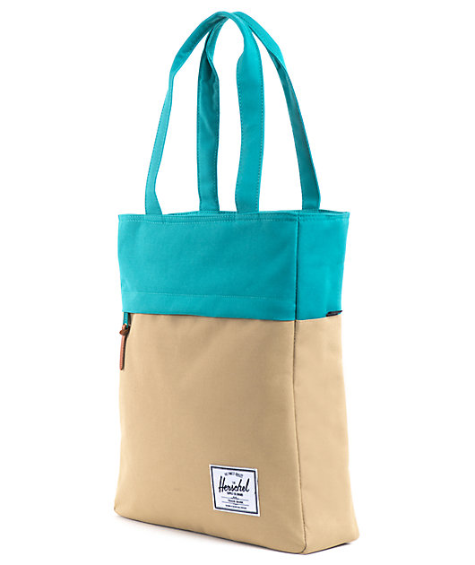 teal tote