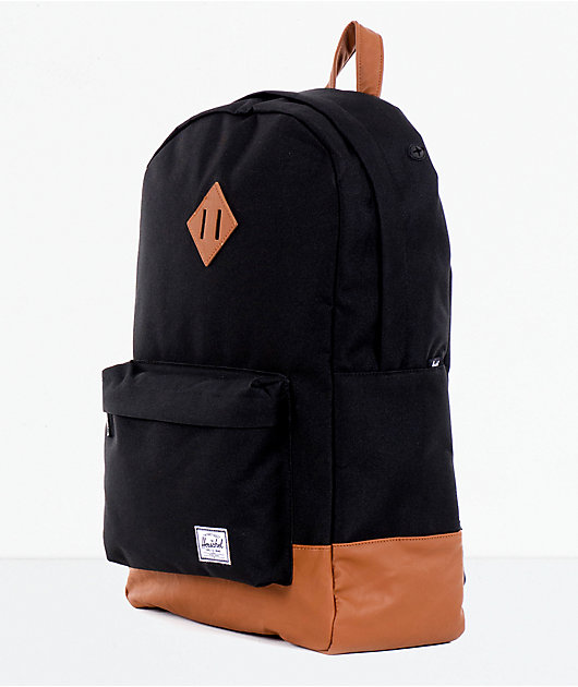Black and hot sale tan backpack
