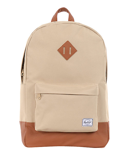herschel cream backpack