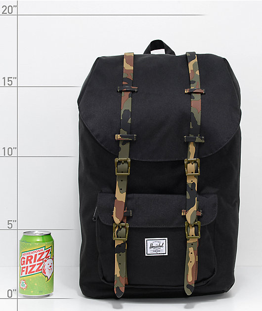 Herschel Supply Co. Little America Black Woodland Camo 25L Backpack