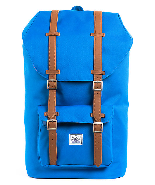 little blue backpack