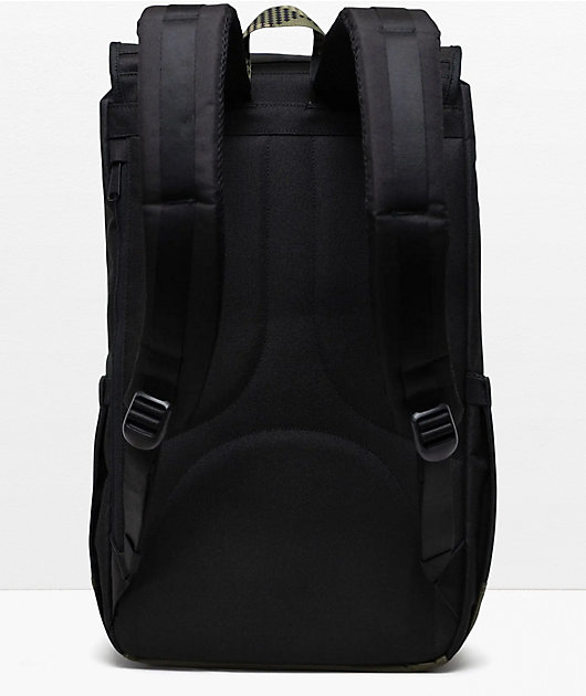 Herschel Supply Co. Little America Mid Black & Ivy Green Backpack