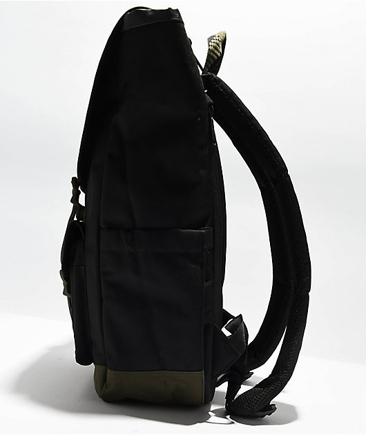 Herschel Supply Co. Little America Mid Black & Ivy Green Backpack